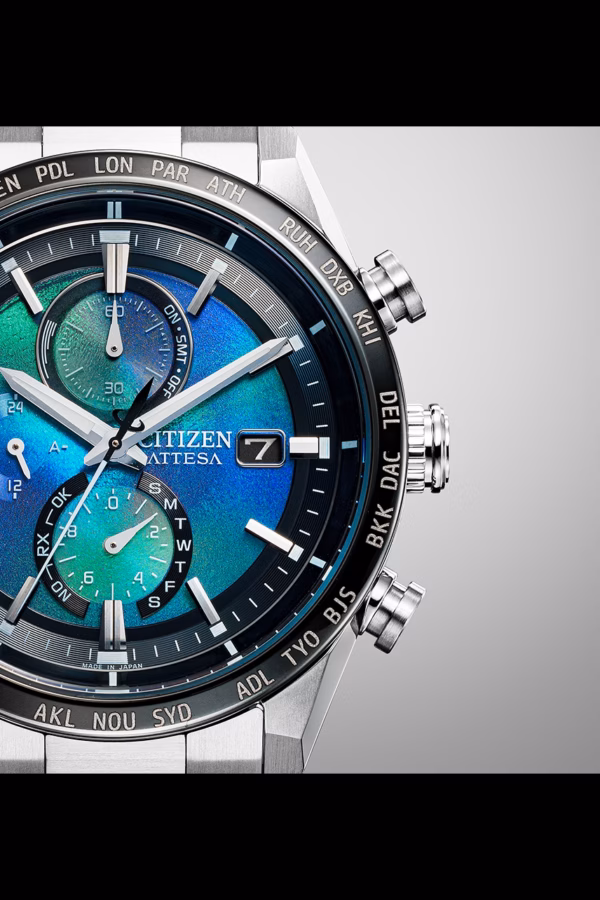 CITIZEN 星辰 ATTESA 千彩之海限定款 鈦金屬 電波對時 光動能 萬年曆 計時腕錶 AT8188-64L：圖片 5