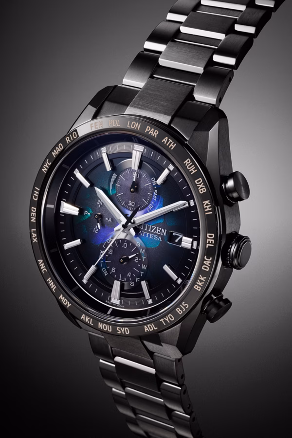 CITIZEN 星辰 ATTESA 100週年限量 宇宙幻彩 鈦金屬光動能電波計時腕錶 AT8286-65E：圖片 4