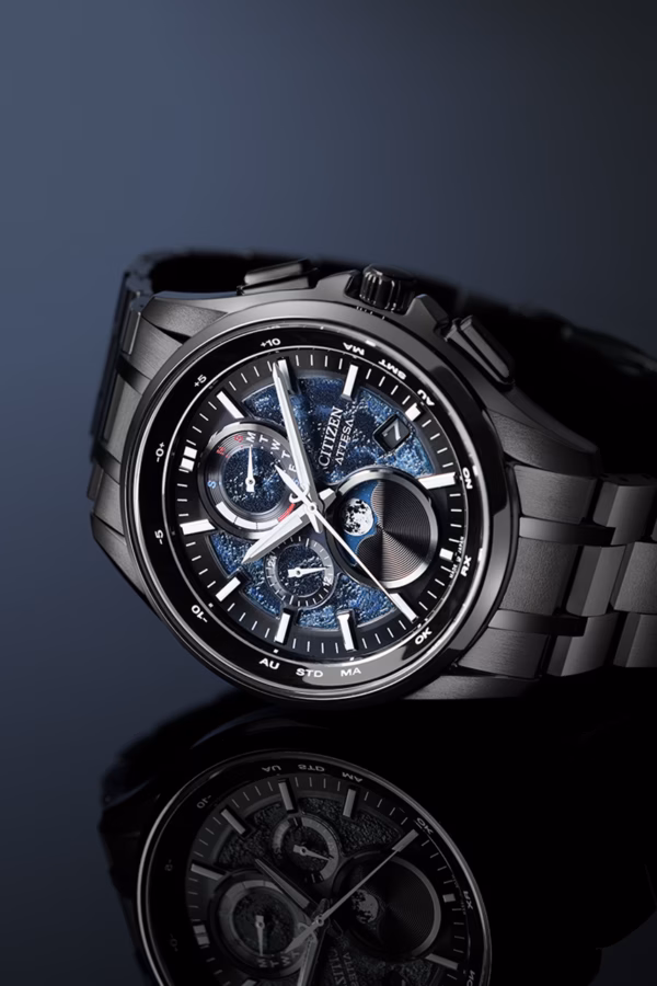 CITIZEN 星辰 ATTESA HAKUTO-R 黑x藍 月相限定款 電波萬年曆腕錶 BY1008-67L：圖片 5