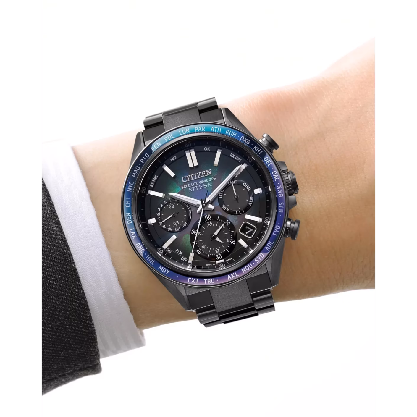 CITIZEN 星辰 ATTESA 100週年限量 宇宙幻彩 光動能 GPS衛星對時 男錶 CC4057-60E