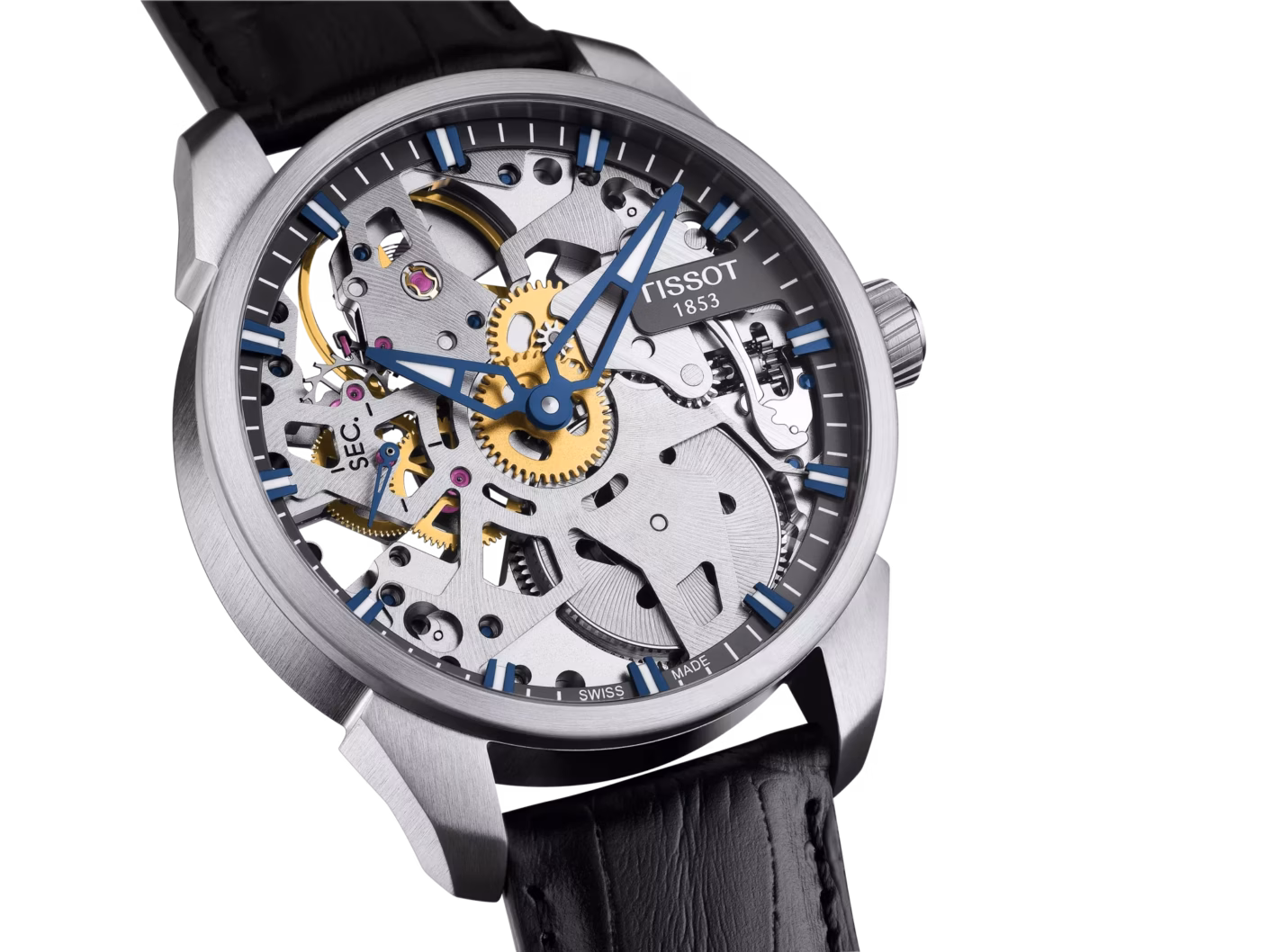 TISSOT 天梭 T-Complication Squelette Mechanical 經典系列 全鏤空機械錶 手動上鍊 T070.405.16.411.00