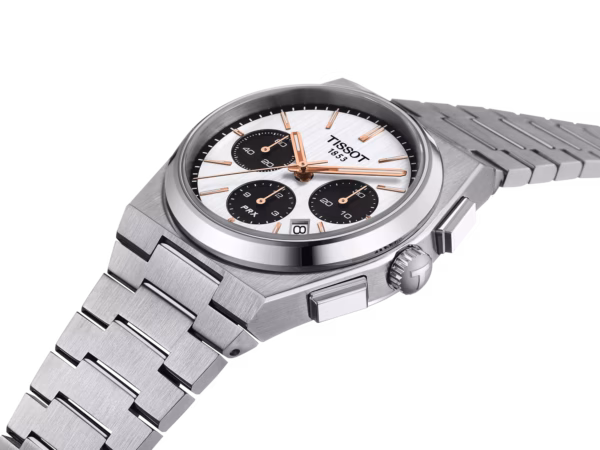 TISSOT 天梭 PRX Automatic Chronograph 70年代復刻三眼計時機械錶 T137.427.11.011.00：圖片 6