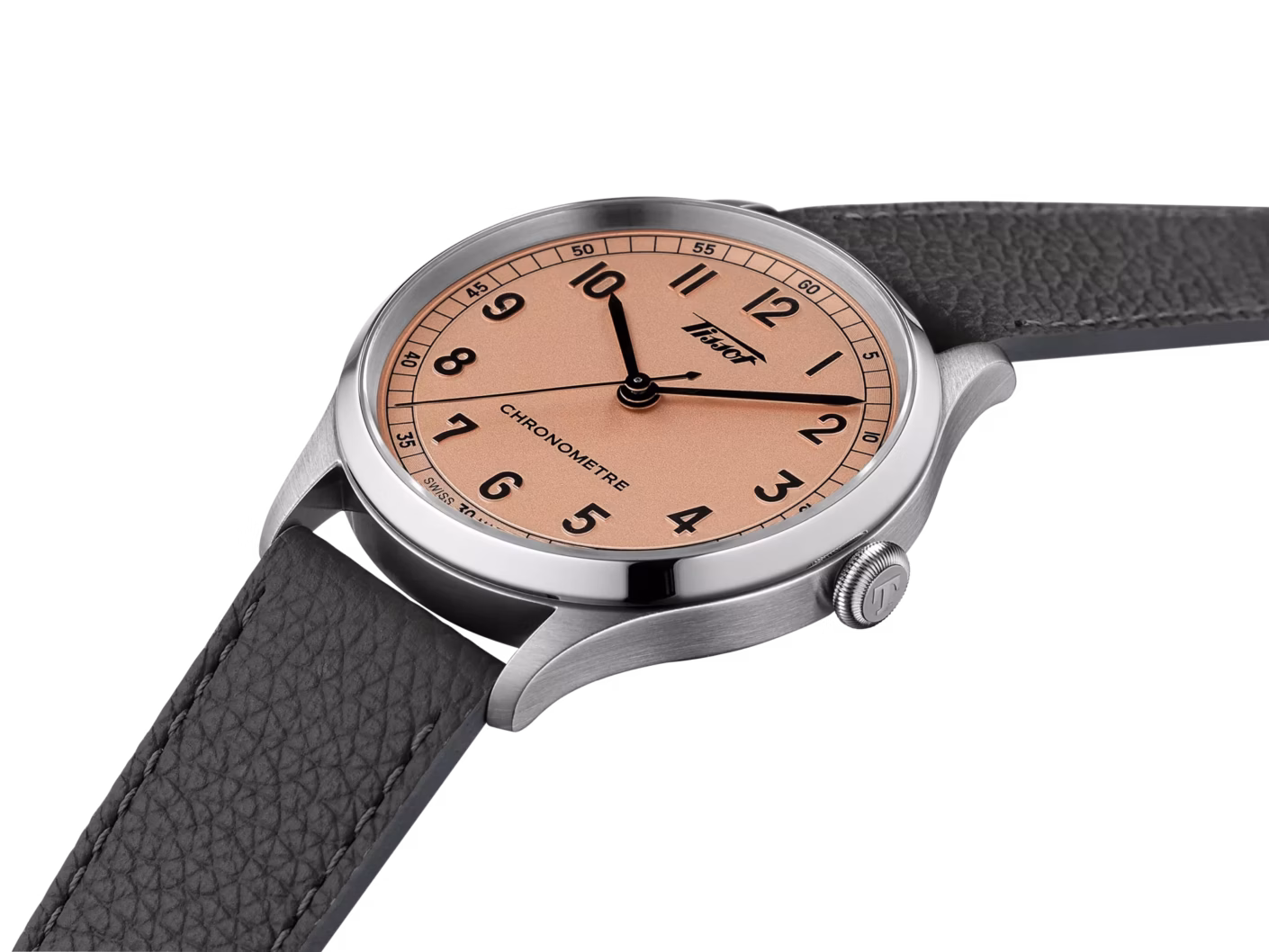 TISSOT 天梭 Heritage 1938 Automatic COSC 復刻系列 天文台認證機械錶 鮭魚 T142.464.16.332.00