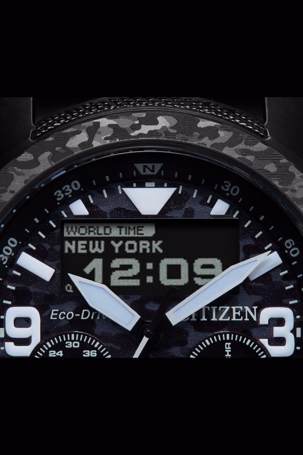CITIZEN 星辰 PROMASTER 35週年限定 光動能液晶顯示迷彩腕錶 JV1008-63E：圖片 8