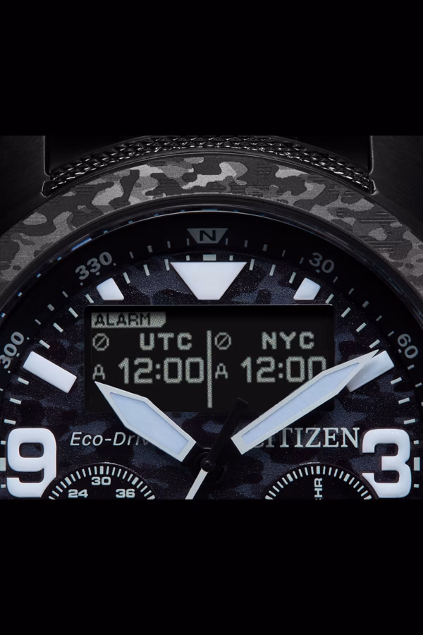 CITIZEN 星辰 PROMASTER 35週年限定 光動能液晶顯示迷彩腕錶 JV1008-63E：圖片 10