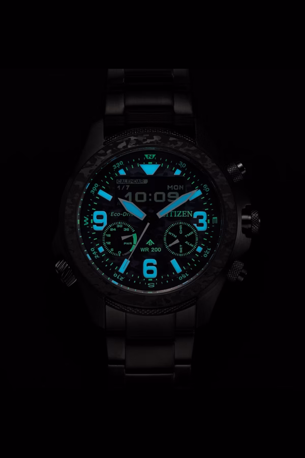 CITIZEN 星辰 PROMASTER 35週年限定 光動能液晶顯示迷彩腕錶 JV1008-63E：圖片 6