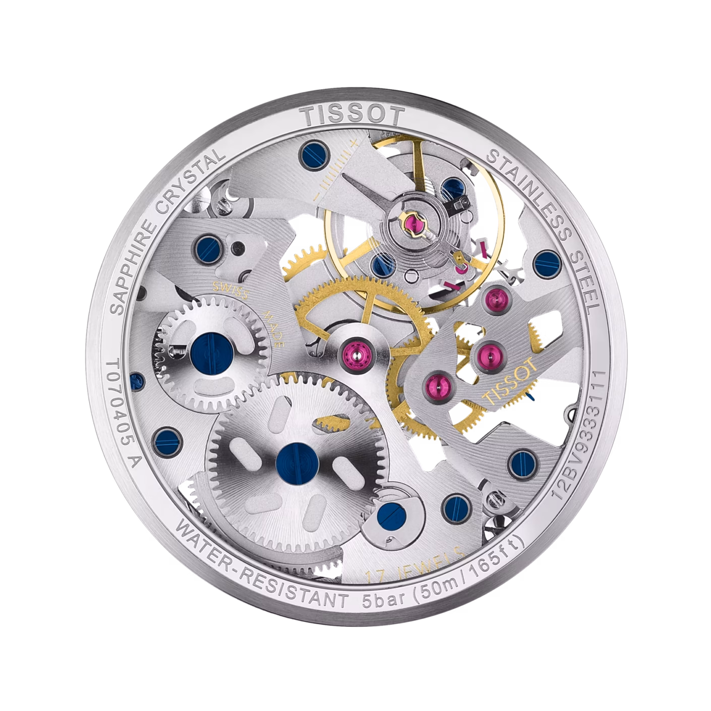 TISSOT 天梭 T-Complication Squelette Mechanical 經典系列 全鏤空機械錶 手動上鍊 T070.405.16.411.00