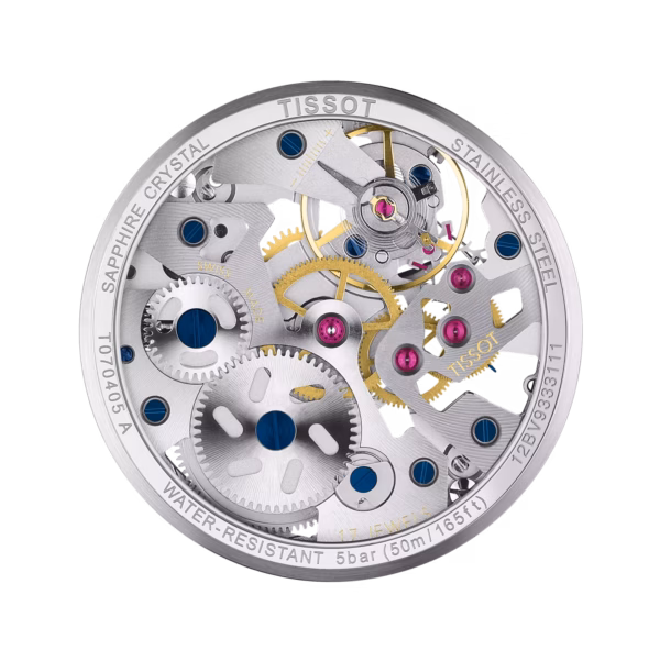 TISSOT 天梭 T-Complication Squelette Mechanical 經典系列 全鏤空機械錶 手動上鍊 T070.405.16.411.00：圖片 2
