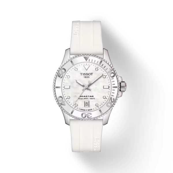 TISSOT 天梭 Seastar 1000 36mm 鑽石白海星潛水錶 T120.210.17.116.00：圖片 6