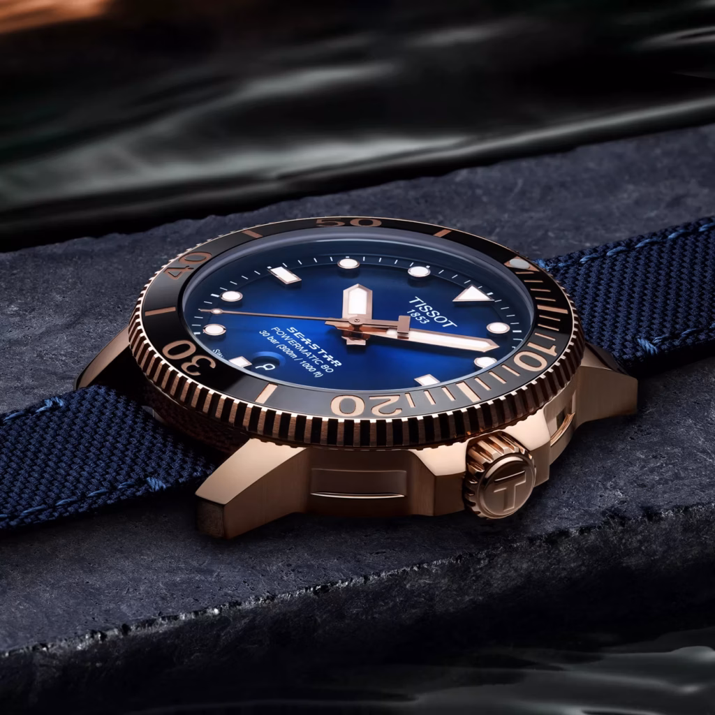 TISSOT 天梭 Seastar 1000 Powermatic 80 43mm 玫瑰金海星潛水錶 T120.407.37.041.00