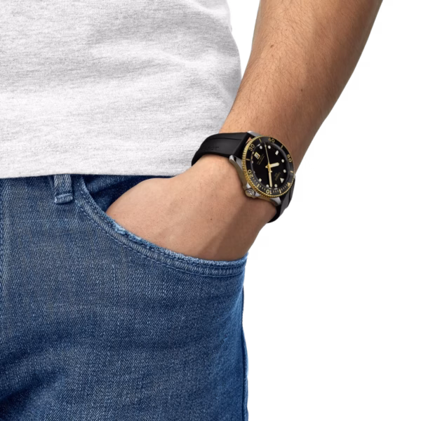 TISSOT 天梭 Seastar 1000 40mm 黑金海星潛水錶 T120.410.27.051.00：圖片 6