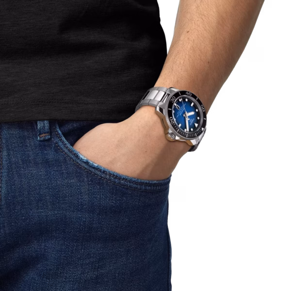 TISSOT 天梭 Seastar 2000 Professional Powermatic 80 46mm 海星藍面潛水錶 T120.607.11.041.01：圖片 5