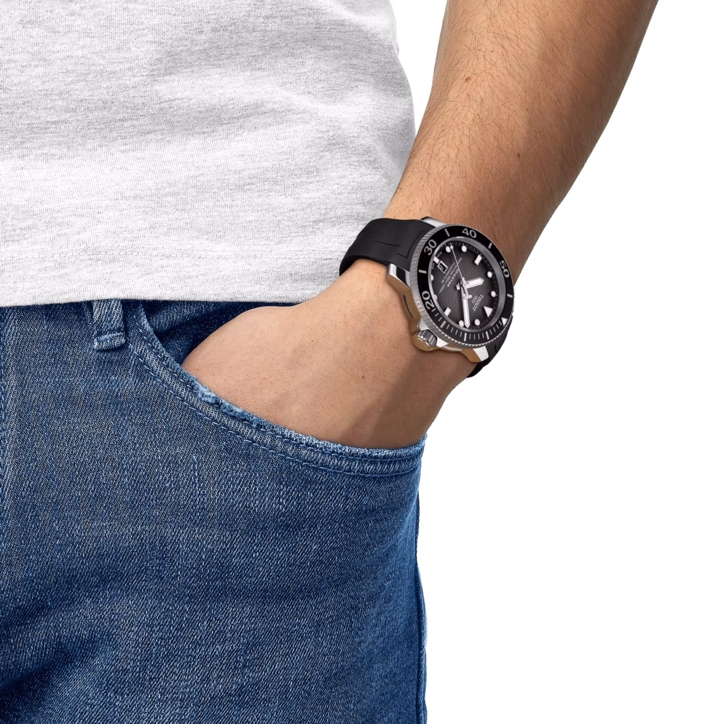 TISSOT 天梭 Seastar 2000 Professional Powermatic 80 46mm 海星黑面潛水錶 T120.607.17.441.00