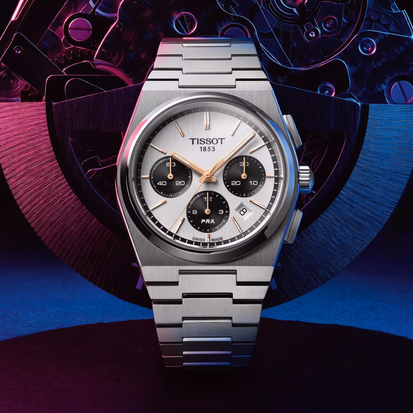 TISSOT 天梭 PRX Automatic Chronograph 70年代復刻三眼計時機械錶 T137.427.11.011.00