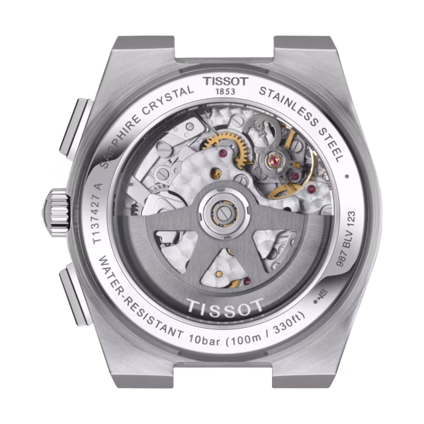 TISSOT 天梭 PRX Automatic Chronograph 70年代復刻三眼計時機械錶 T137.427.11.011.00：圖片 3