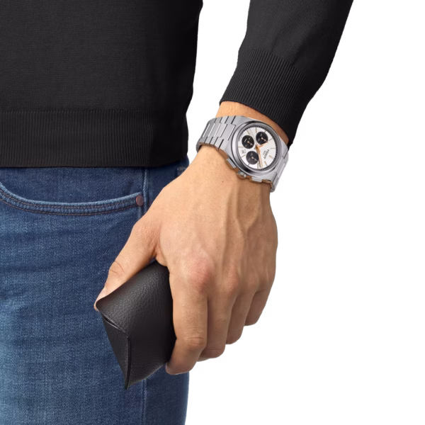 TISSOT 天梭 PRX Automatic Chronograph 70年代復刻三眼計時機械錶 T137.427.11.011.00：圖片 5