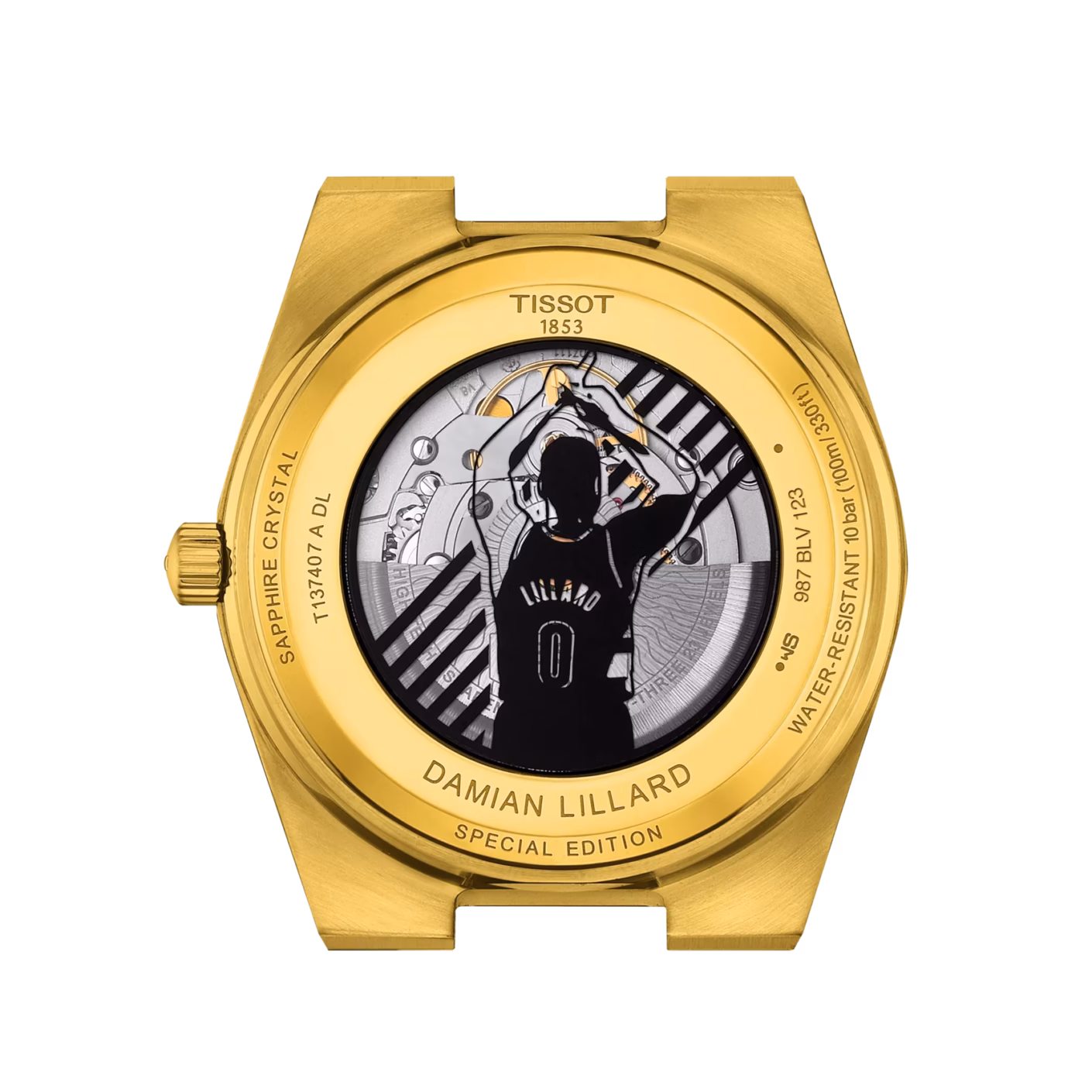 TISSOT 天梭 PRX Powermatic 80 Damian Lillard Special Edition NBA聯名限定 黑金旋風 T137.407.33.051.00