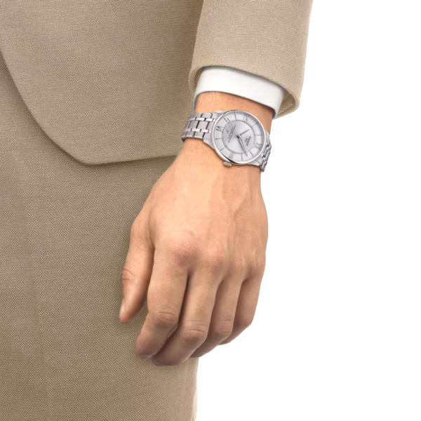 TISSOT 天梭 Chemin des Tourelles Powermatic 80 42mm 杜魯爾 銀灰機械錶 T139.407.11.038.00：圖片 5