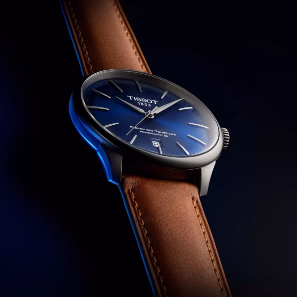 TISSOT 天梭 Chemin des Tourelles Powermatic 80 42mm 杜魯爾 廣告款藍色機械錶 T139.407.16.041.00：圖片 11