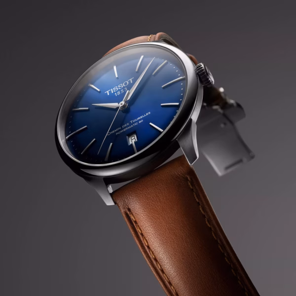 TISSOT 天梭 Chemin des Tourelles Powermatic 80 42mm 杜魯爾 廣告款藍色機械錶 T139.407.16.041.00：圖片 9