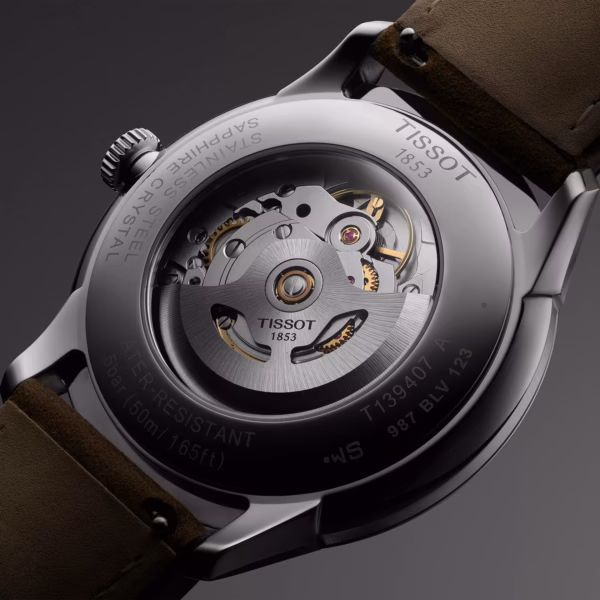 TISSOT 天梭 Chemin des Tourelles Powermatic 80 42mm 杜魯爾 廣告款象牙色機械錶 T139.407.16.261.00：圖片 7