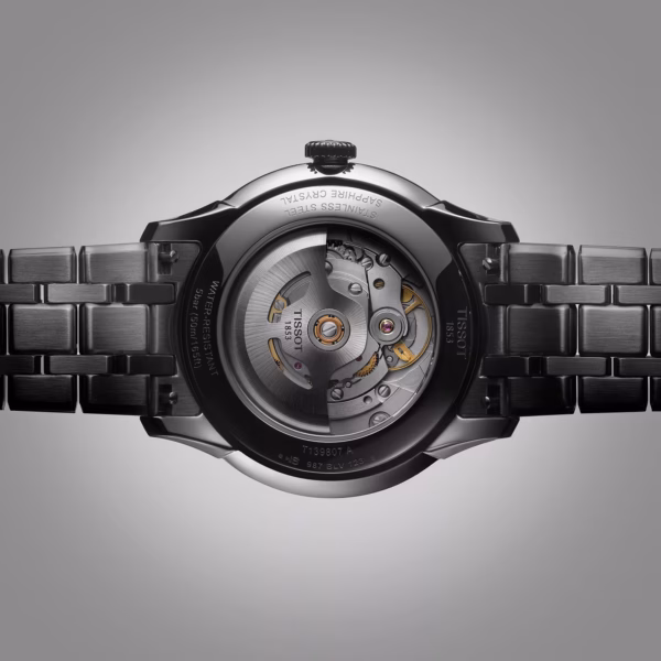 TISSOT 天梭 Chemin des Tourelles Powermatic 80 39mm 杜魯爾 黑色廣告款機械錶 T139.807.11.061.00：圖片 7