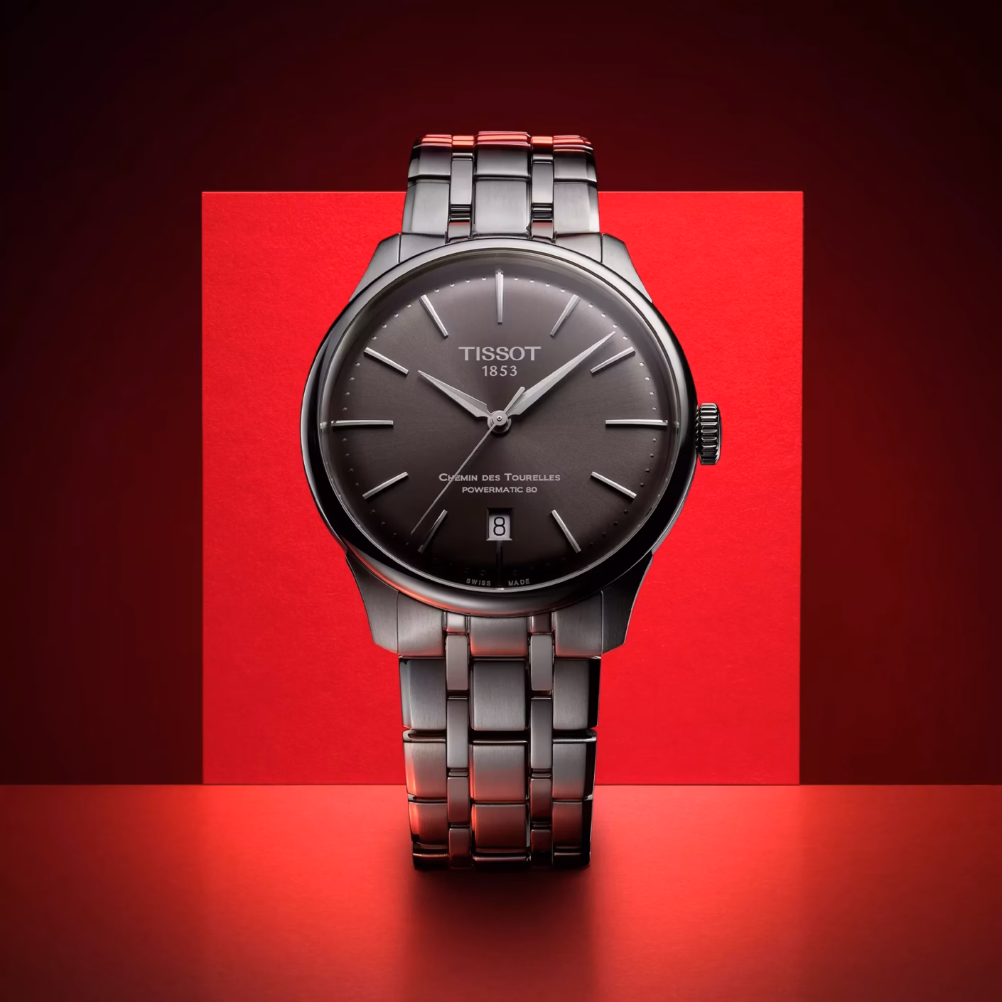 TISSOT 天梭 Chemin des Tourelles Powermatic 80 39mm 杜魯爾 黑色廣告款機械錶 T139.807.11.061.00