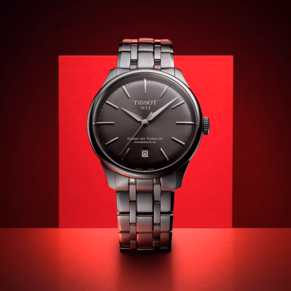 TISSOT 天梭 Chemin des Tourelles Powermatic 80 39mm 杜魯爾 黑色廣告款機械錶 T139.807.11.061.00：圖片 6