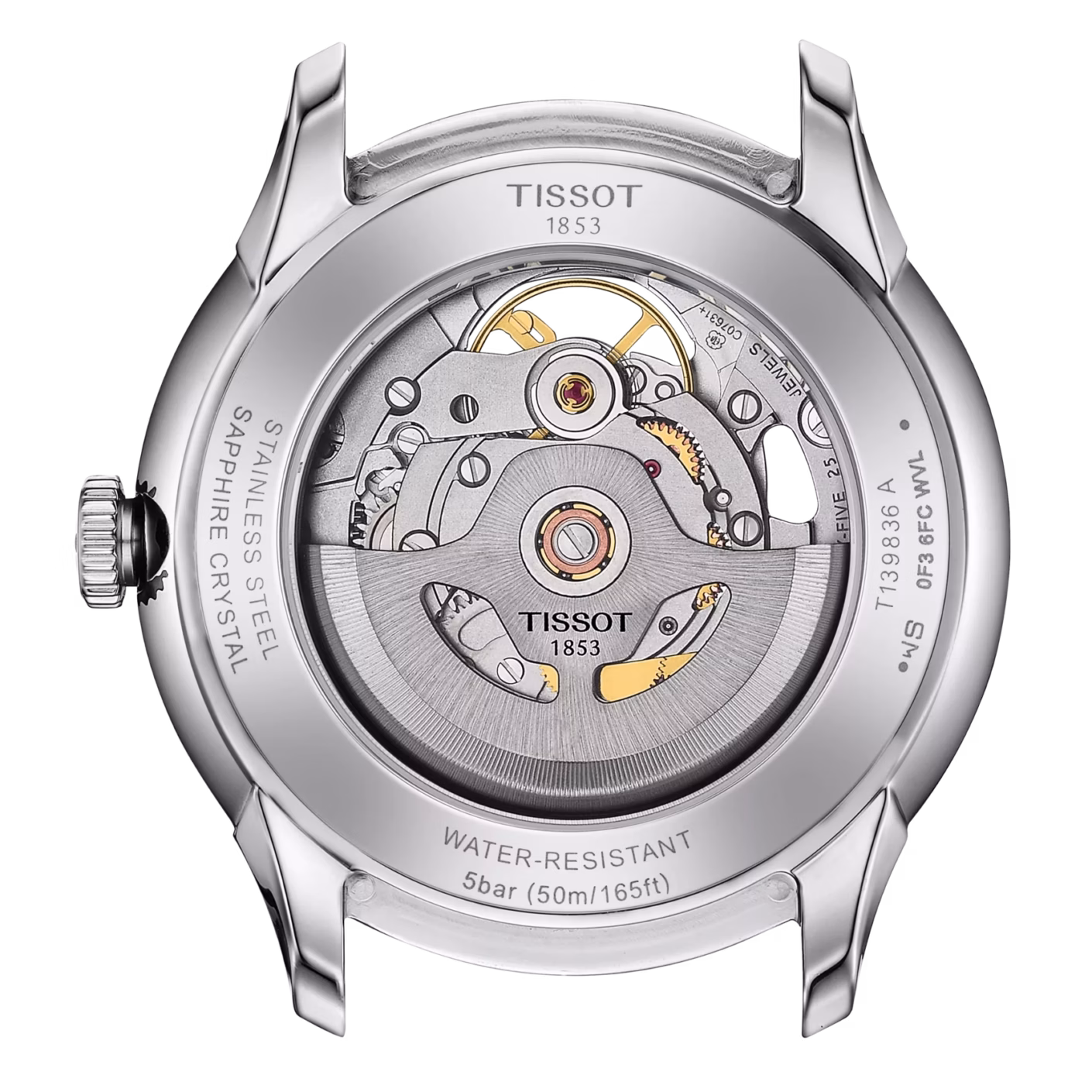 TISSOT 天梭 Chemin des Tourelles Skeleton 杜魯爾 象牙色鏤空機械錶 T139.836.16.261.00