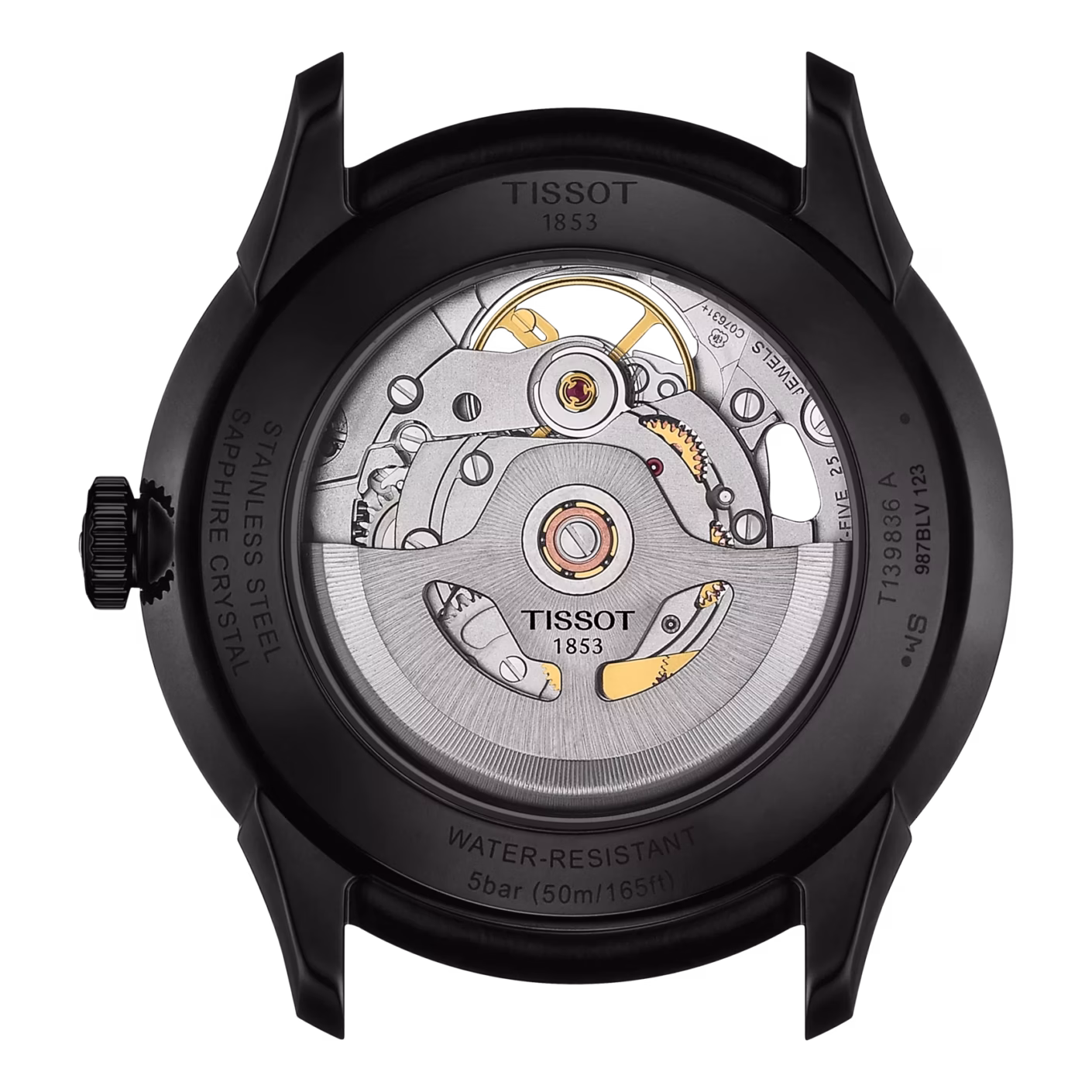 TISSOT 天梭 Chemin des Tourelles Skeleton 杜魯爾 黑色鏤空機械錶 T139.836.36.441.00