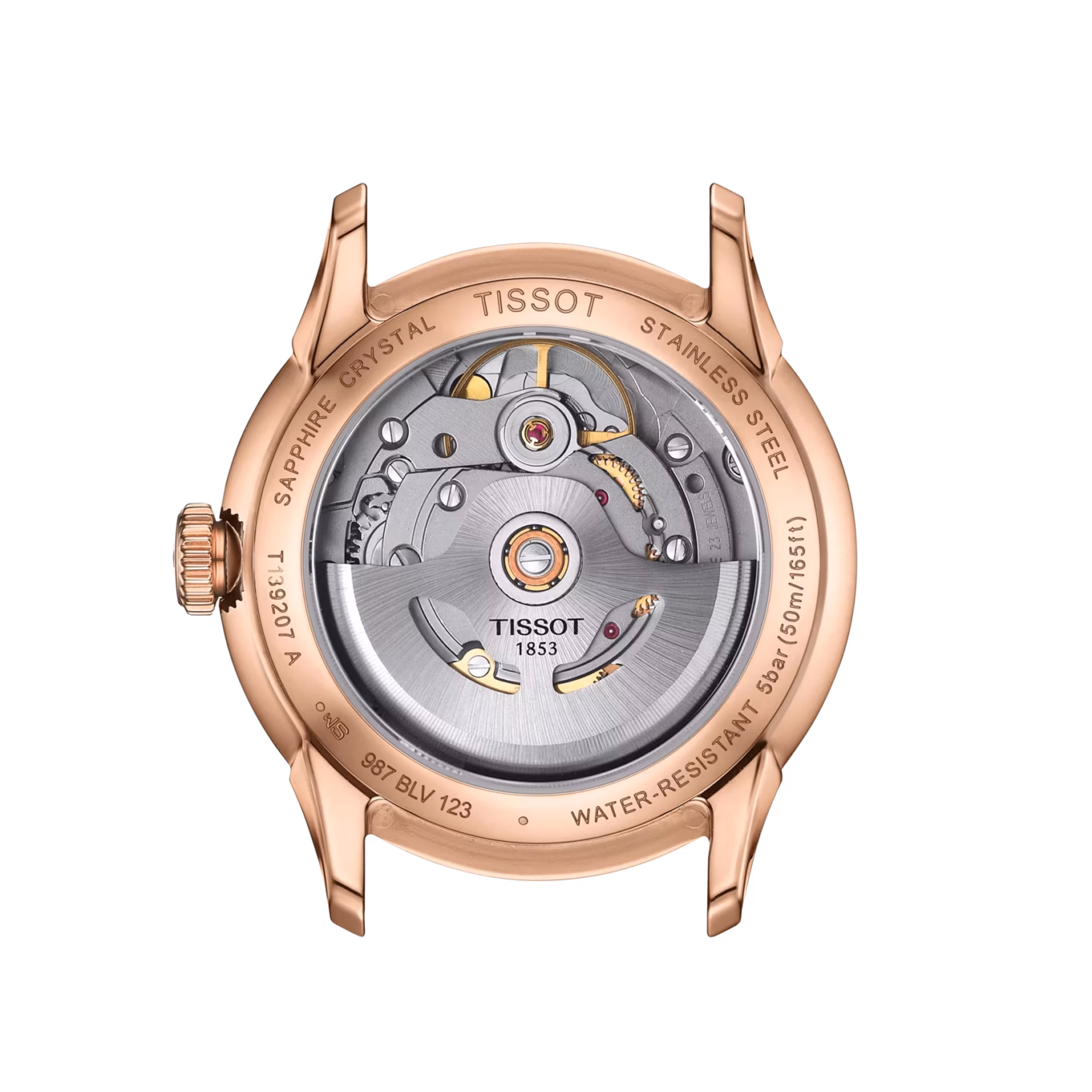 TISSOT 天梭 Chemin des Tourelles Powermatic 80 34mm 杜魯爾 玫瑰金機械女錶 T139.207.36.031.00