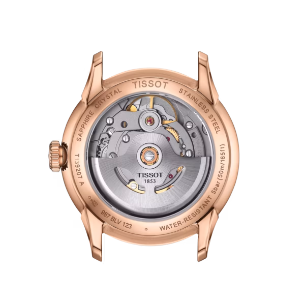 TISSOT 天梭 Chemin des Tourelles Powermatic 80 34mm 杜魯爾 玫瑰金機械錶 T139.207.36.031.00：圖片 3