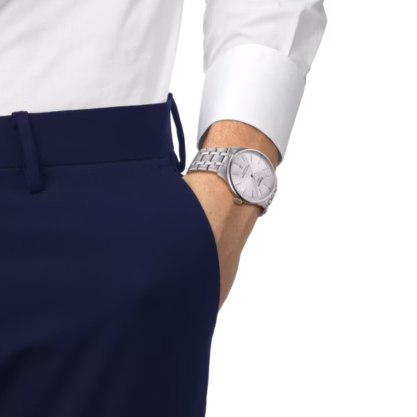 TISSOT 天梭 Chemin des Tourelles Powermatic 80 39mm 杜魯爾 白銀色機械錶 T139.807.11.031.00：圖片 5