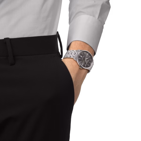 TISSOT 天梭 Chemin des Tourelles Powermatic 80 39mm 杜魯爾 黑色廣告款機械錶 T139.807.11.061.00：圖片 5