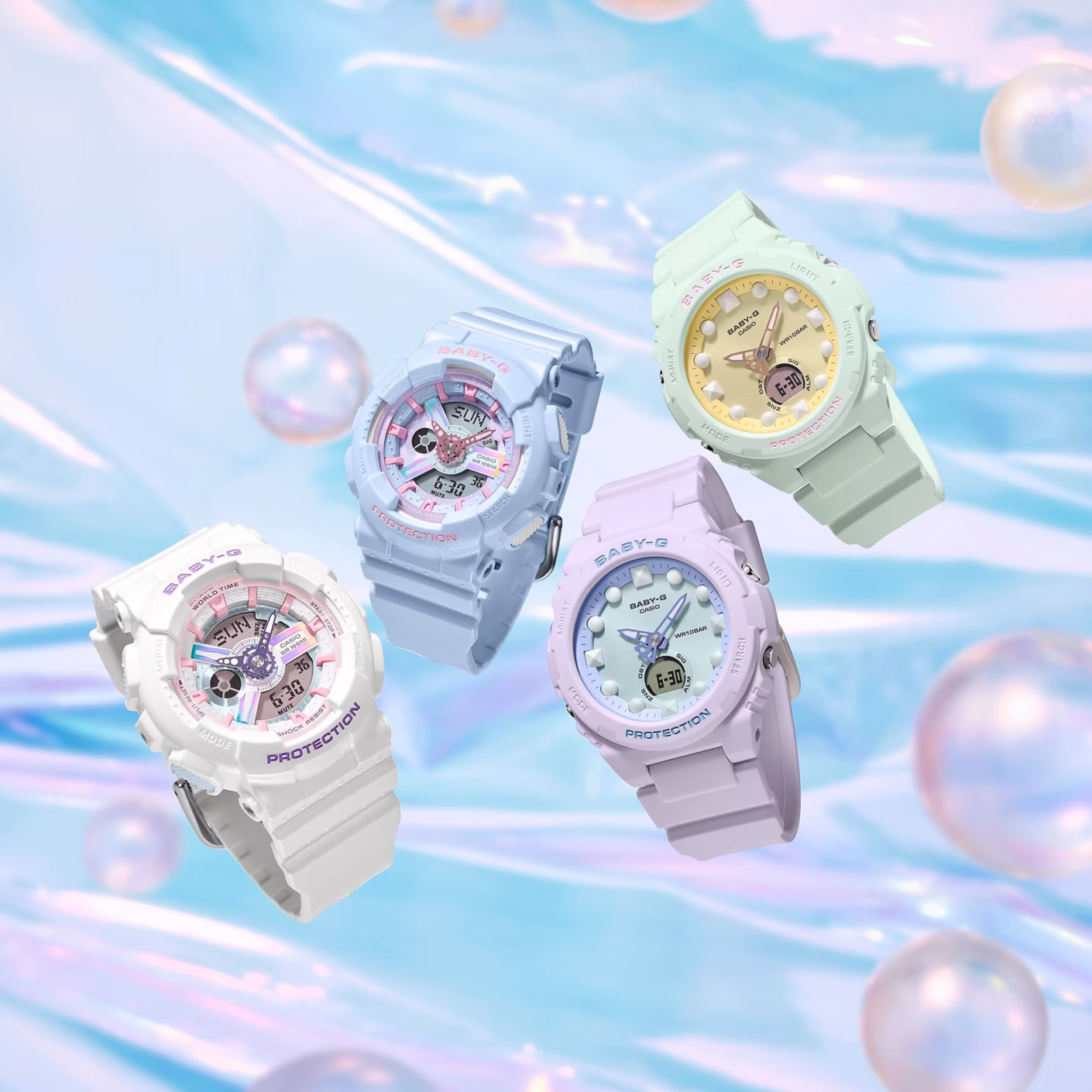 CASIO 卡西歐 BABY-G BGA-320FH-4A 夢幻粉紫色 指針數位雙顯錶