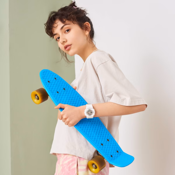 CASIO 卡西歐 BABY-G BA-110XRG-7A Y2K時尚玫瑰金 指針數位雙顯錶：圖片 5