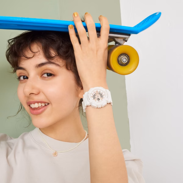 CASIO 卡西歐 BABY-G BA-110XRG-7A Y2K時尚玫瑰金 指針數位雙顯錶：圖片 4