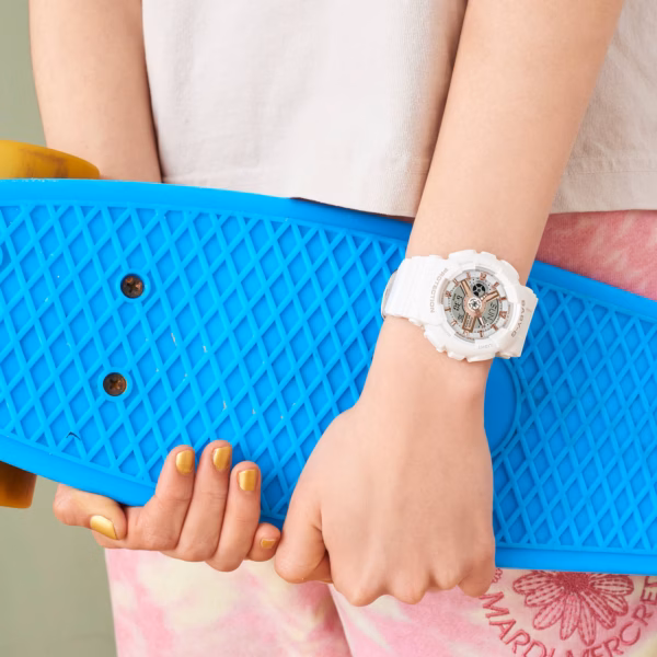 CASIO 卡西歐 BABY-G BA-110XRG-7A Y2K時尚玫瑰金 指針數位雙顯錶：圖片 3