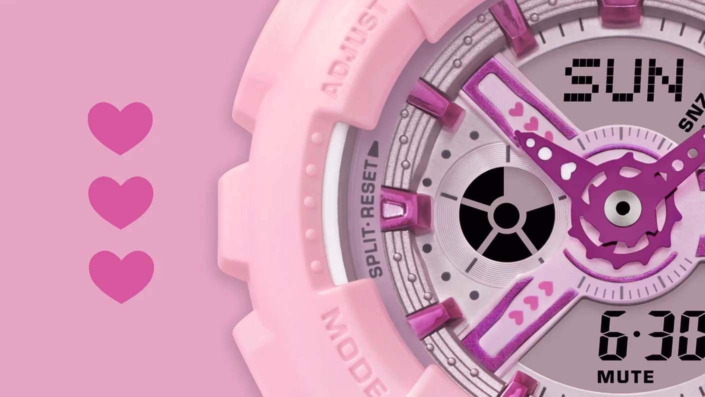 CASIO 卡西歐 BABY-G BA-110YK-4A Y2K時尚粉紅色 指針數位雙顯錶