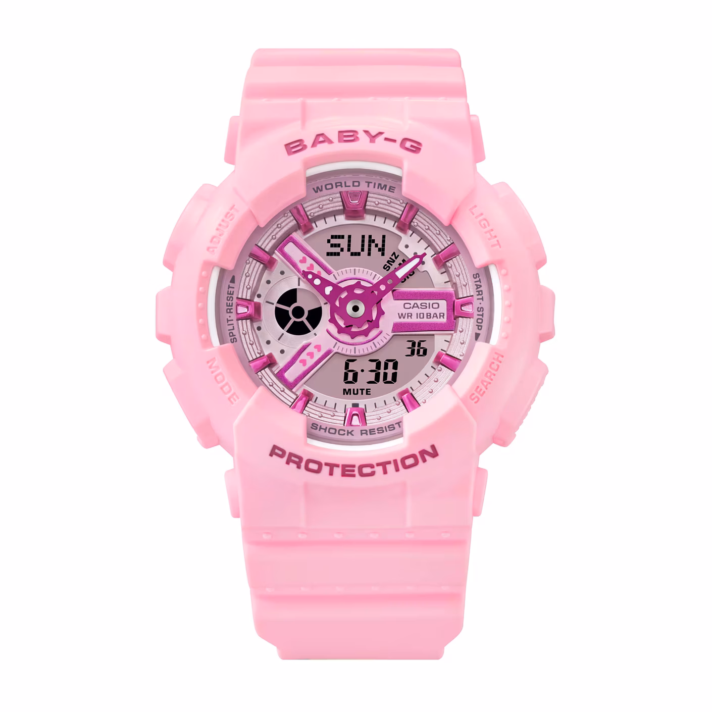 CASIO 卡西歐 BABY-G BA-110YK-4A Y2K時尚粉紅色 指針數位雙顯錶