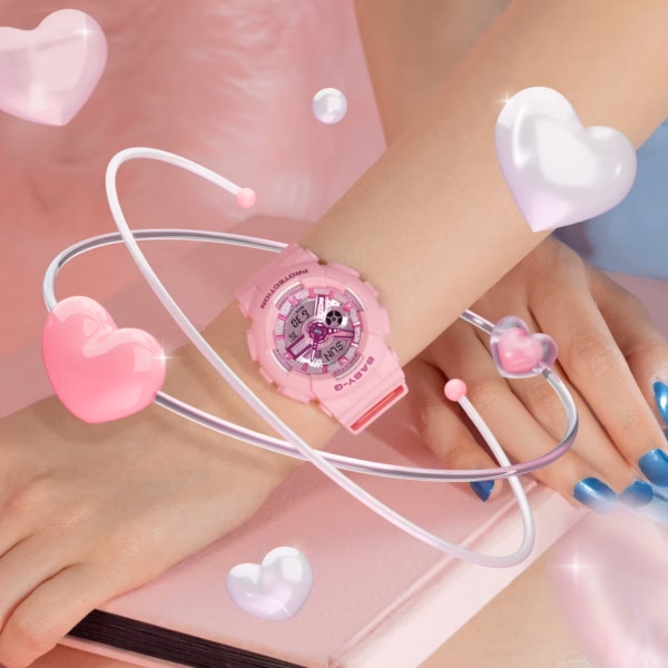 CASIO 卡西歐 BABY-G BA-110YK-4A Y2K時尚粉紅色 指針數位雙顯錶：圖片 2