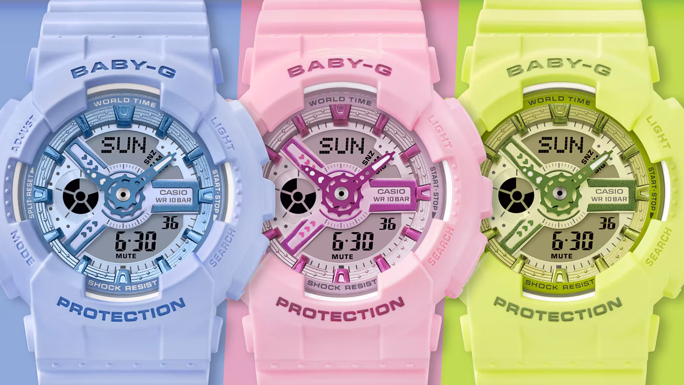 CASIO 卡西歐 BABY-G BA-110YK-4A Y2K時尚粉紅色 指針數位雙顯錶