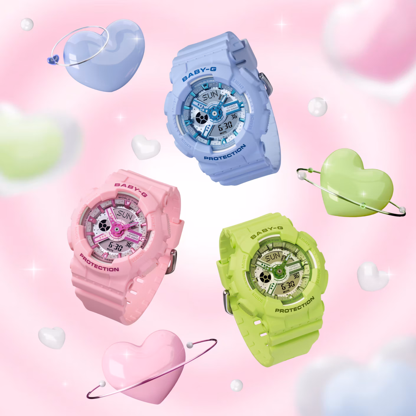 CASIO 卡西歐 BABY-G BA-110YK-4A Y2K時尚粉紅色 指針數位雙顯錶