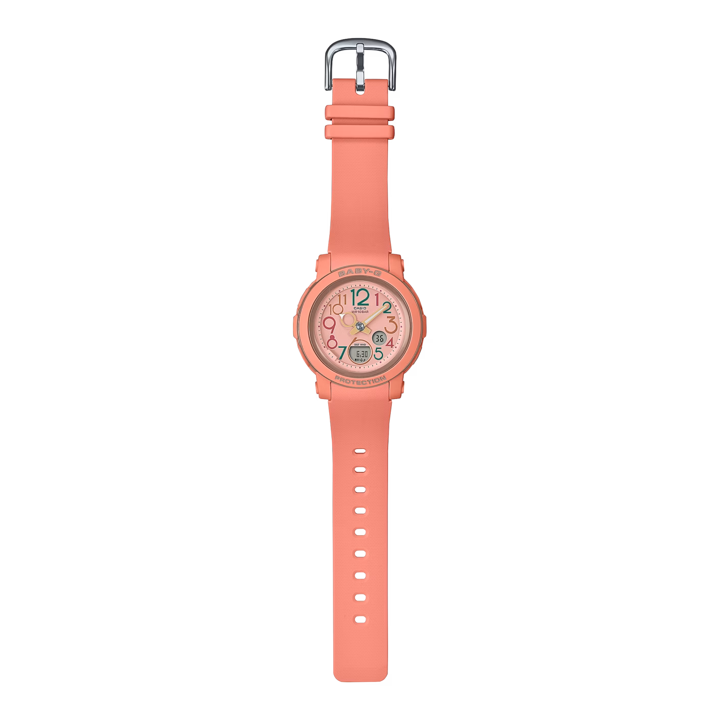 CASIO 卡西歐 BABY-G BGA-290PA-4A 復古橘 指針數位雙顯錶