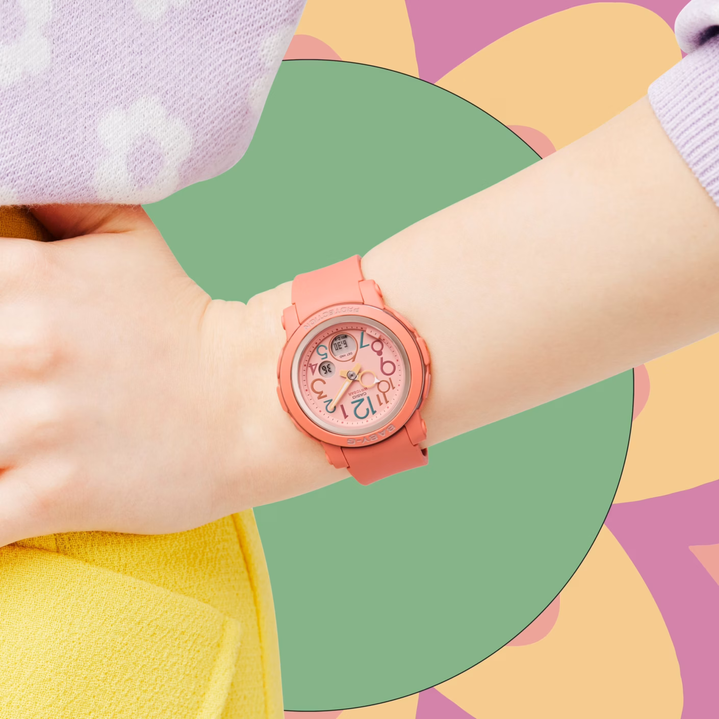CASIO 卡西歐 BABY-G BGA-290PA-4A 復古橘 指針數位雙顯錶