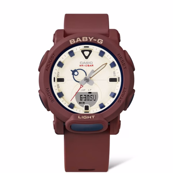 CASIO 卡西歐 BABY-G BGA-310RP-4A 勃艮第酒紅 指針數位雙顯錶：圖片 5