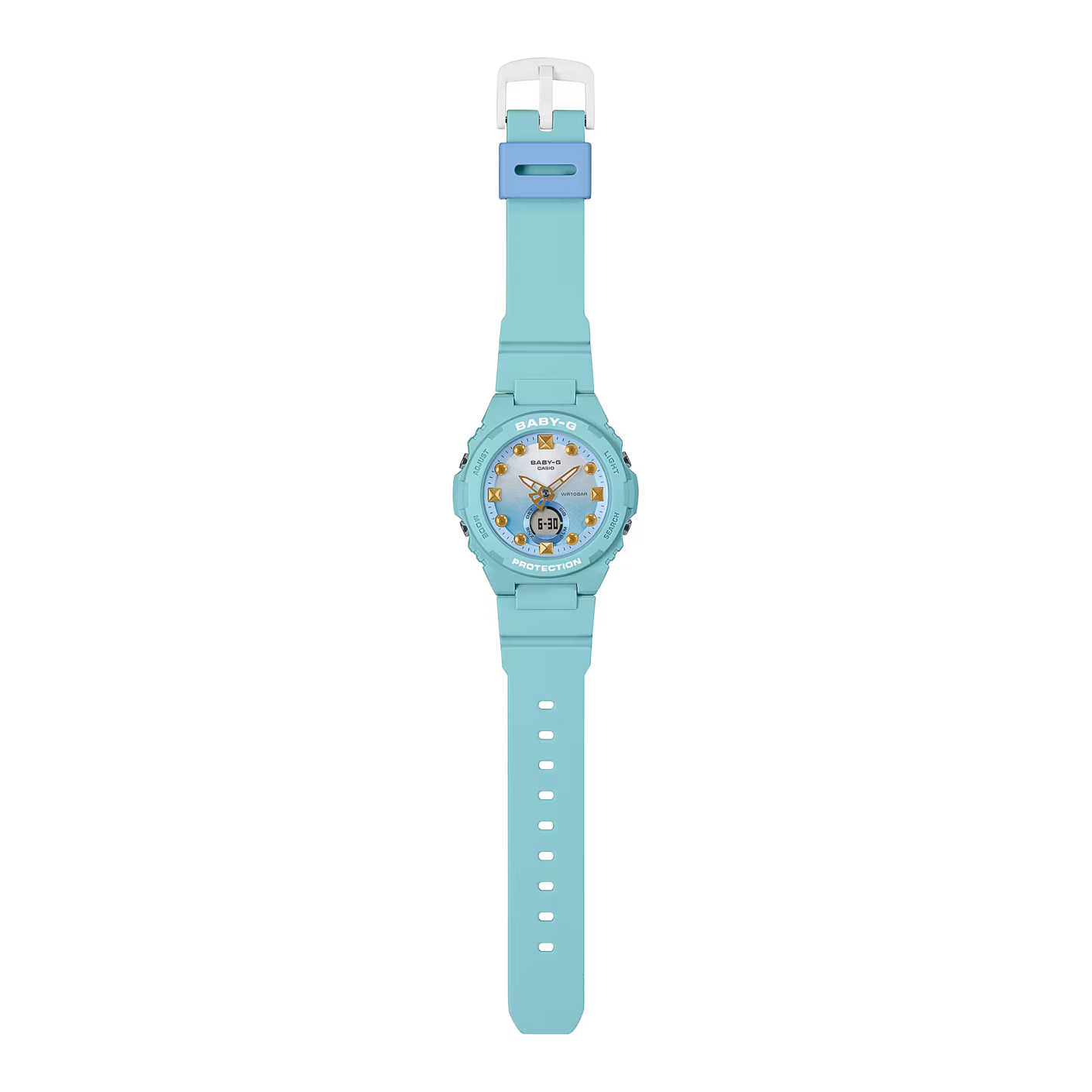 CASIO 卡西歐 BABY-G BGA-320-3A 薄荷綠 夏日之樂指針數位雙顯錶