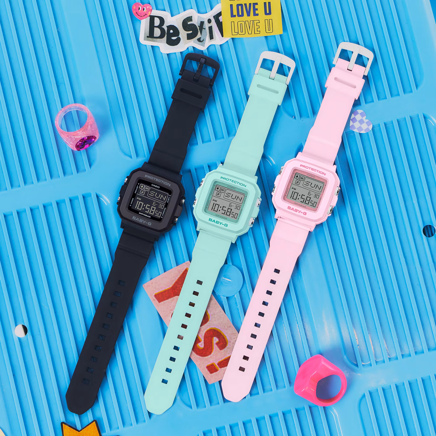 CASIO 卡西歐 BABY-G BGD-10-4 粉色 數位像素動畫錶