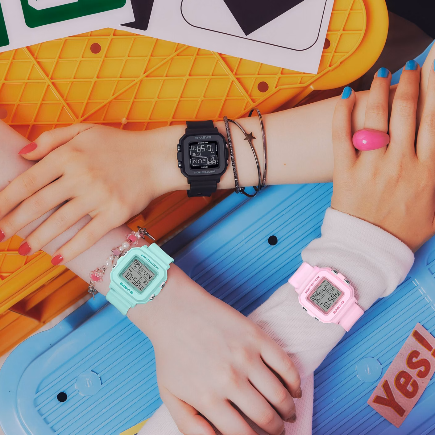 CASIO 卡西歐 BABY-G BGD-10-4 粉色 數位像素動畫錶