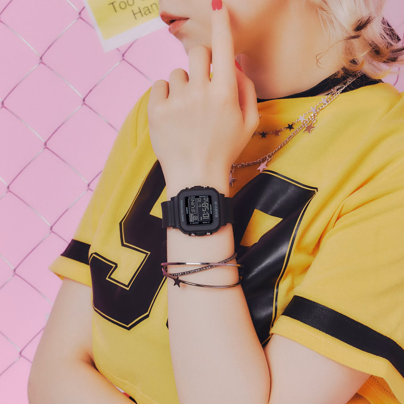 CASIO 卡西歐 BABY-G BGD-10-1 黑色 數位像素動畫錶